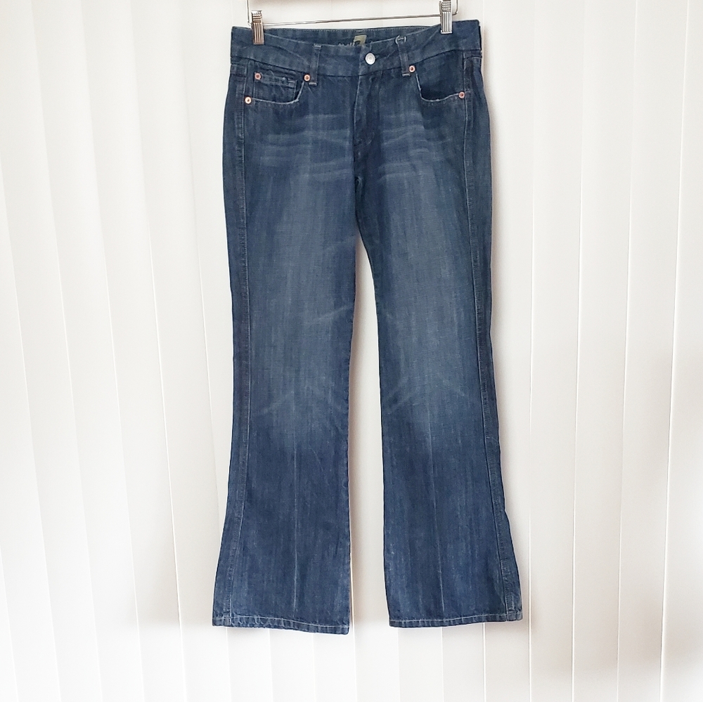 7 FOR All Mankind Flare A Pocket Jeans Size 29